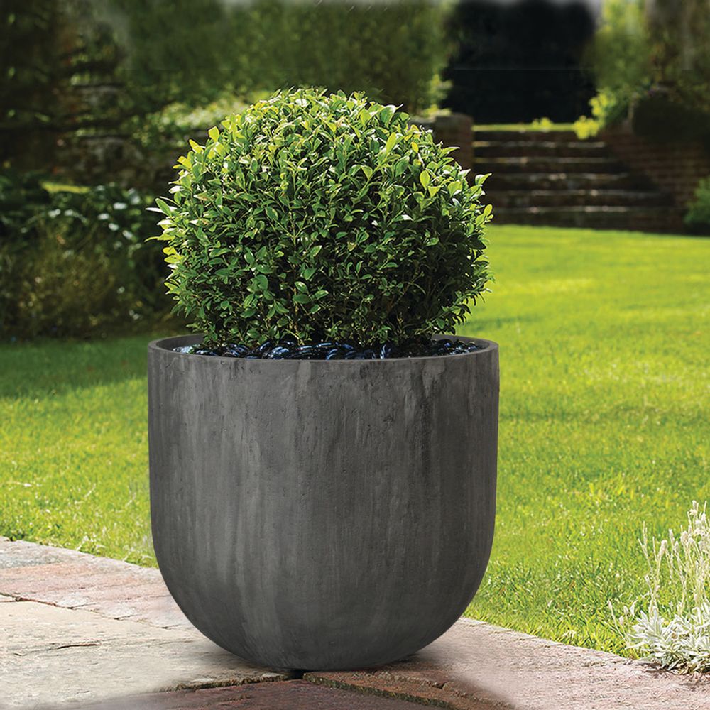 Céramique - SABLE FIBER - Pot vertical droit rayé - NEXX DECOR LTD