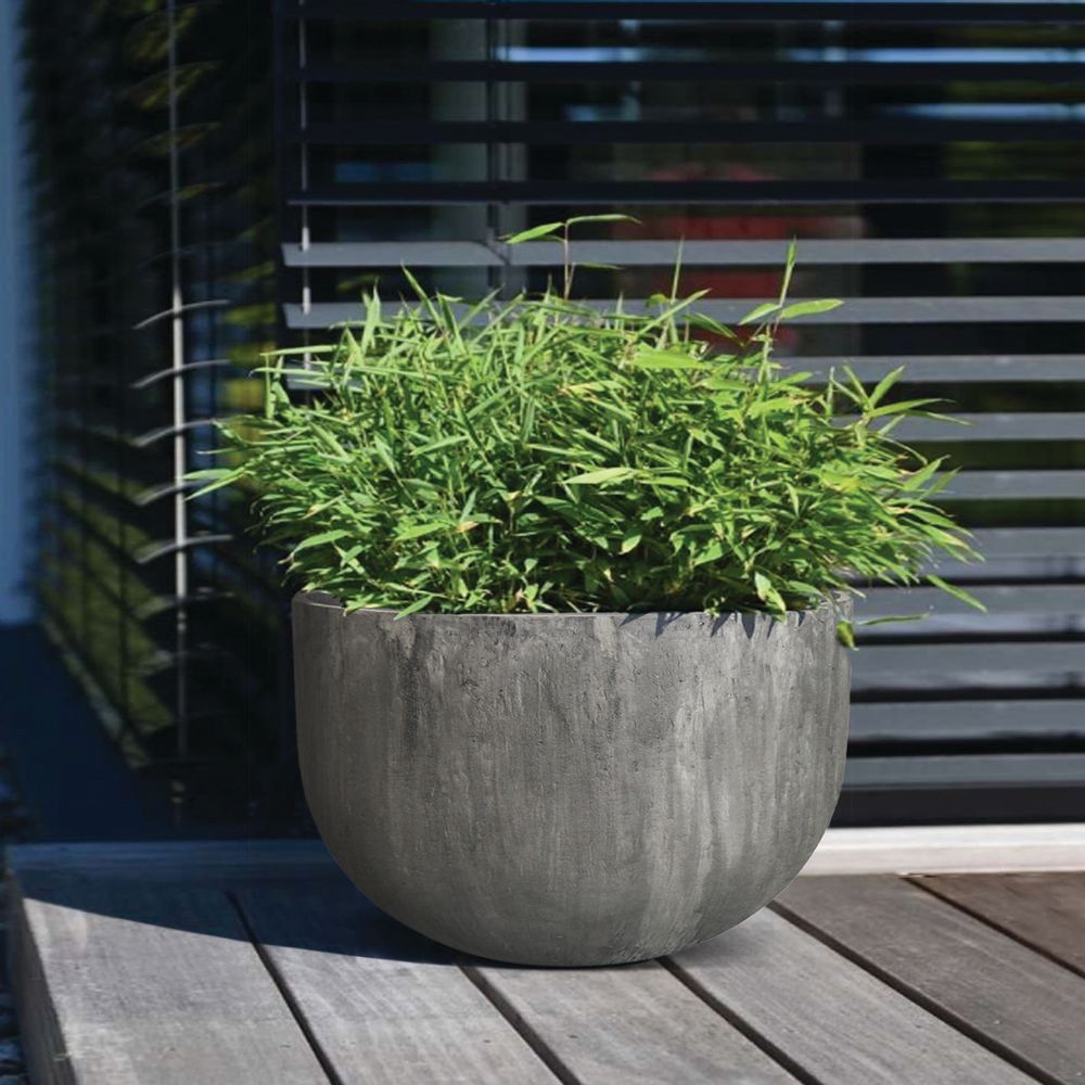 Poterie - Sand FIBER - Pot de fleurs à corps droit court à rayures verticales - NEXX DECOR LTD