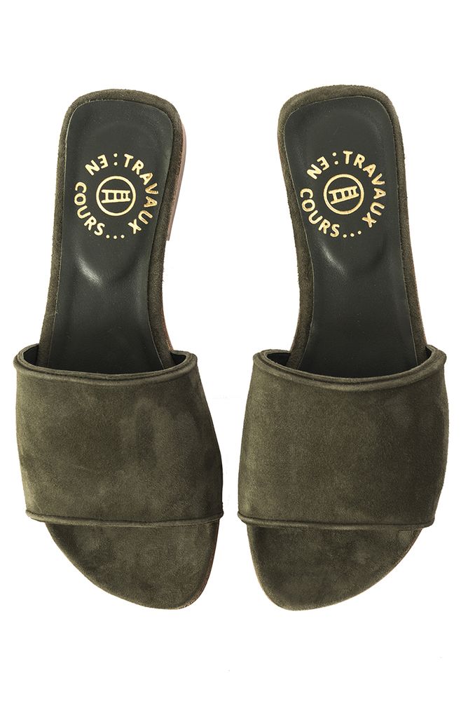 Chaussures - MULES DAIM - TRAVAUX EN COURS...