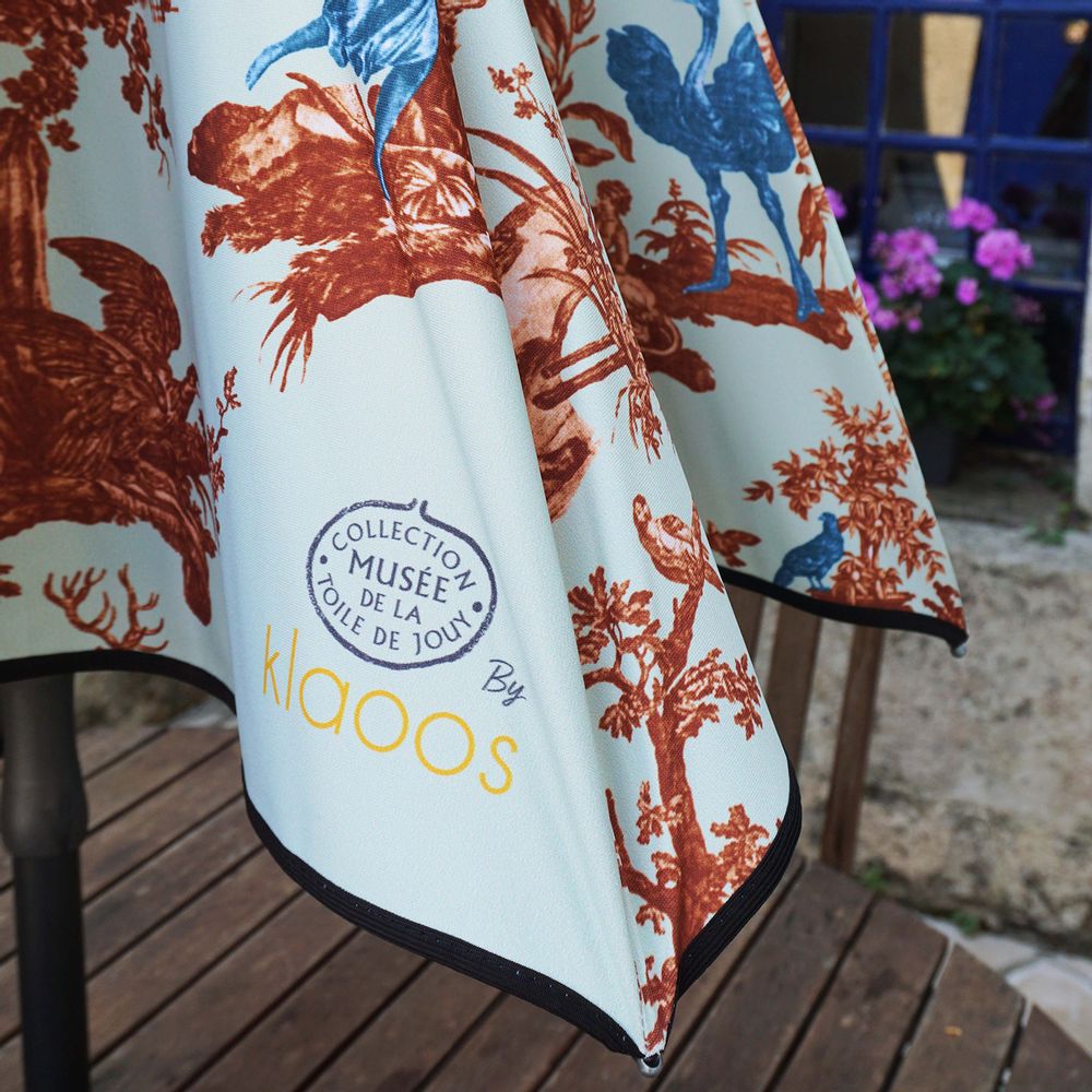 Design objects - Terrace Parasol - Toile de Jouy by Klaoos Sea Green - Klaoos - - KLAOOS