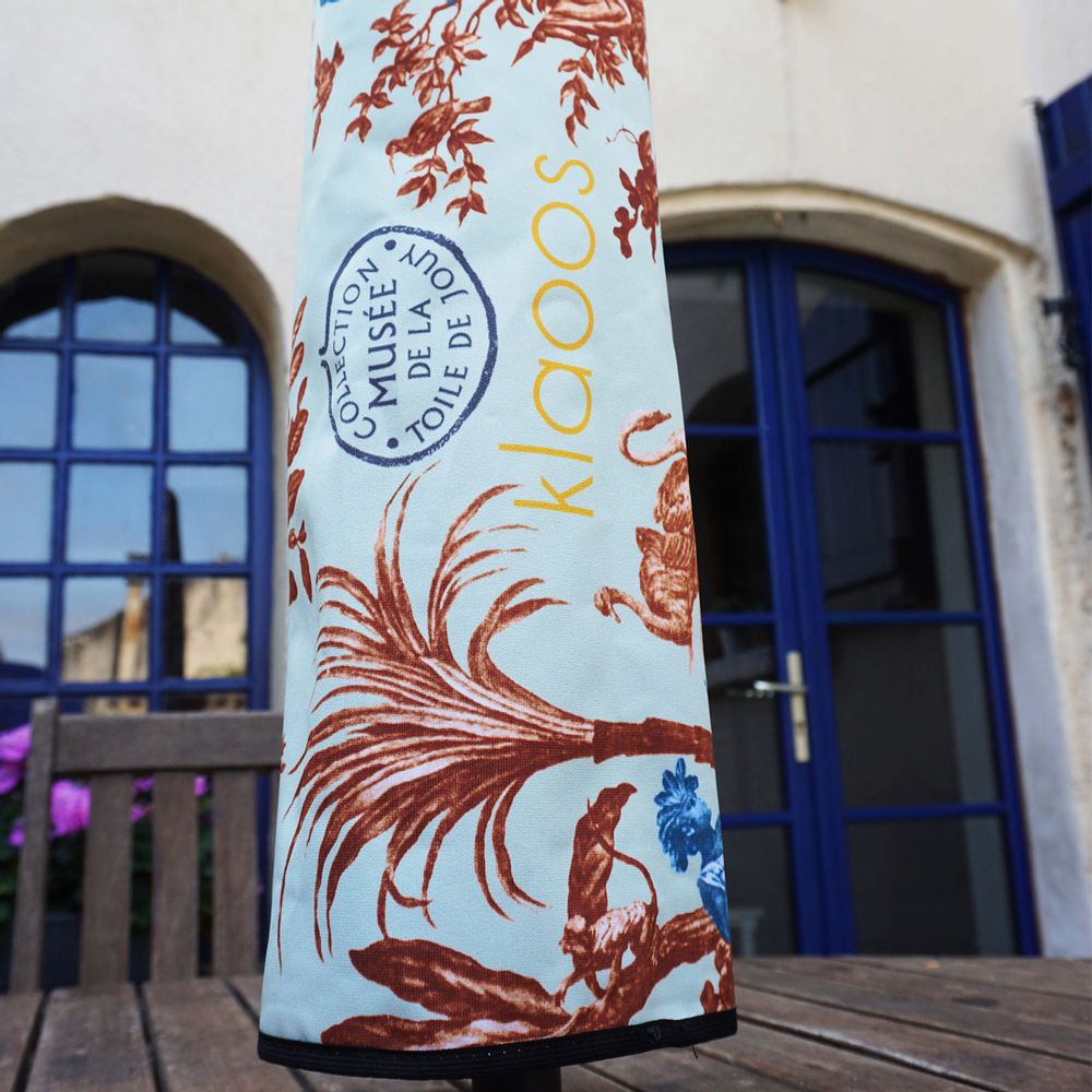 Design objects - Terrace Parasol - Toile de Jouy by Klaoos Sea Green - Klaoos - - KLAOOS