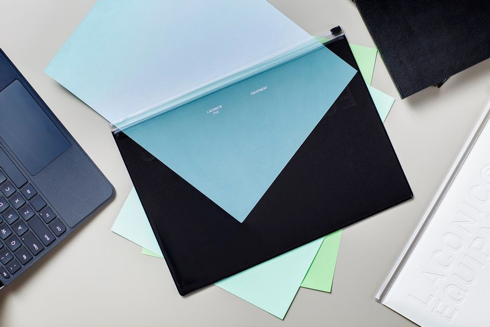 Stationery - PVC ENVELOPE with Zip Closure - LACONIC