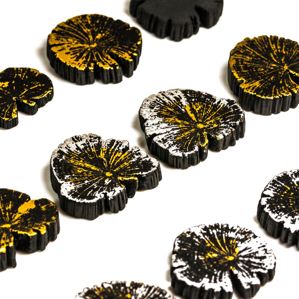Bijoux - Bague KURO-KIN-PALLA-EDO-WA-HIRA - CHARCOAL ESKIMEÏT