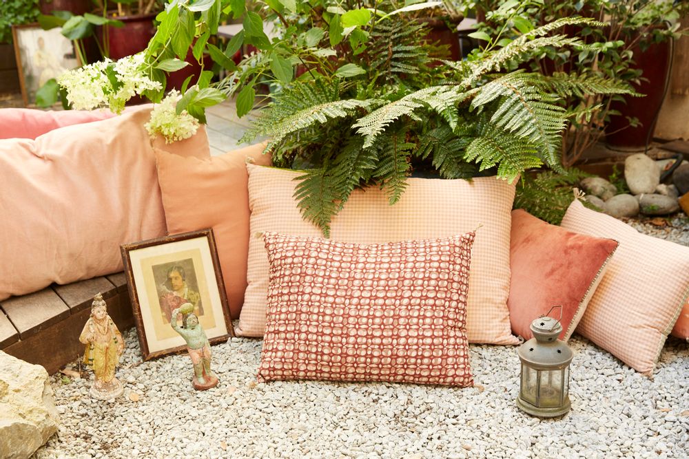 Fabric cushions - BULLE Cushion 40x55 cm - EN FIL D'INDIENNE...