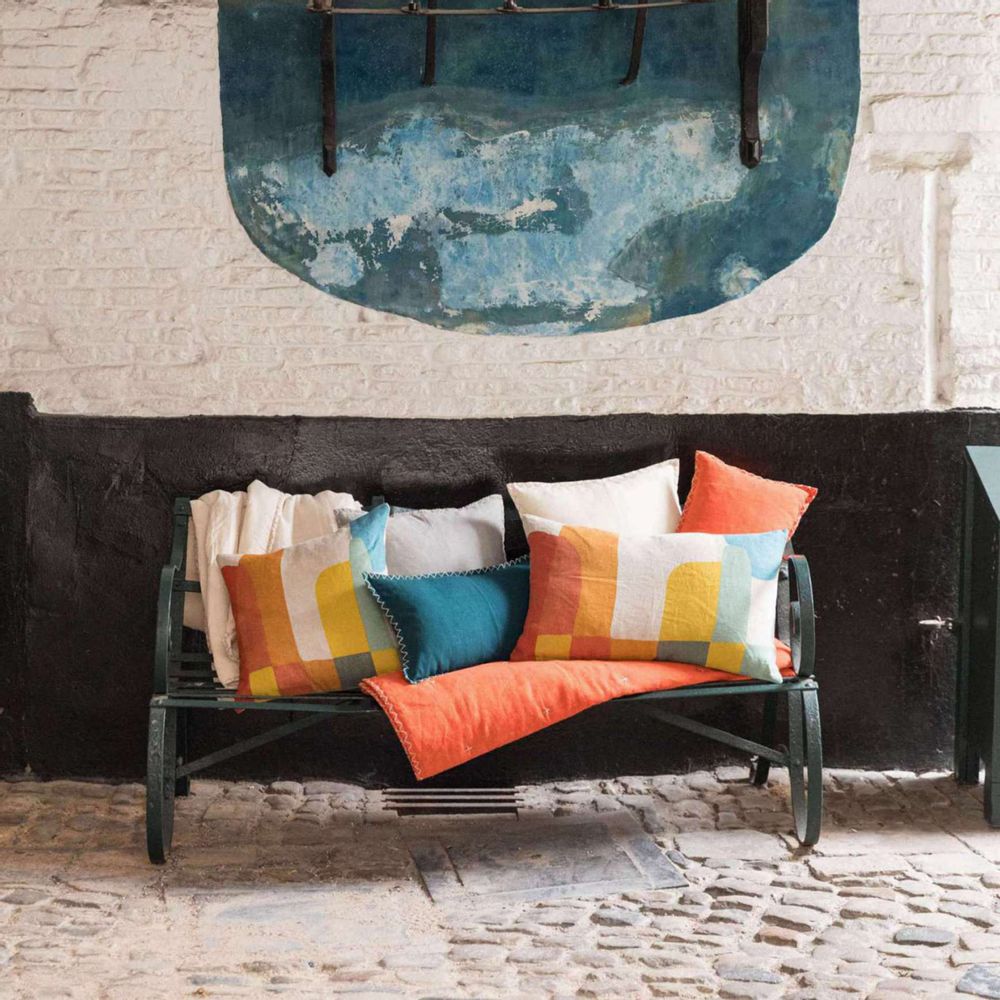 Coussins textile - Coussins JANIS IMPRIMÉS et BRODÉS - MAISON VIVARAISE – SDE VIVARAISE WINKLER