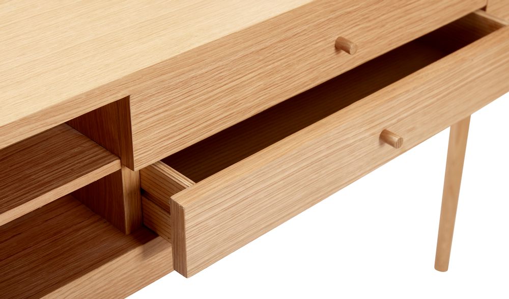 Consoles - Console avec compartiments, chêne, FSC, nature - HÜBSCH