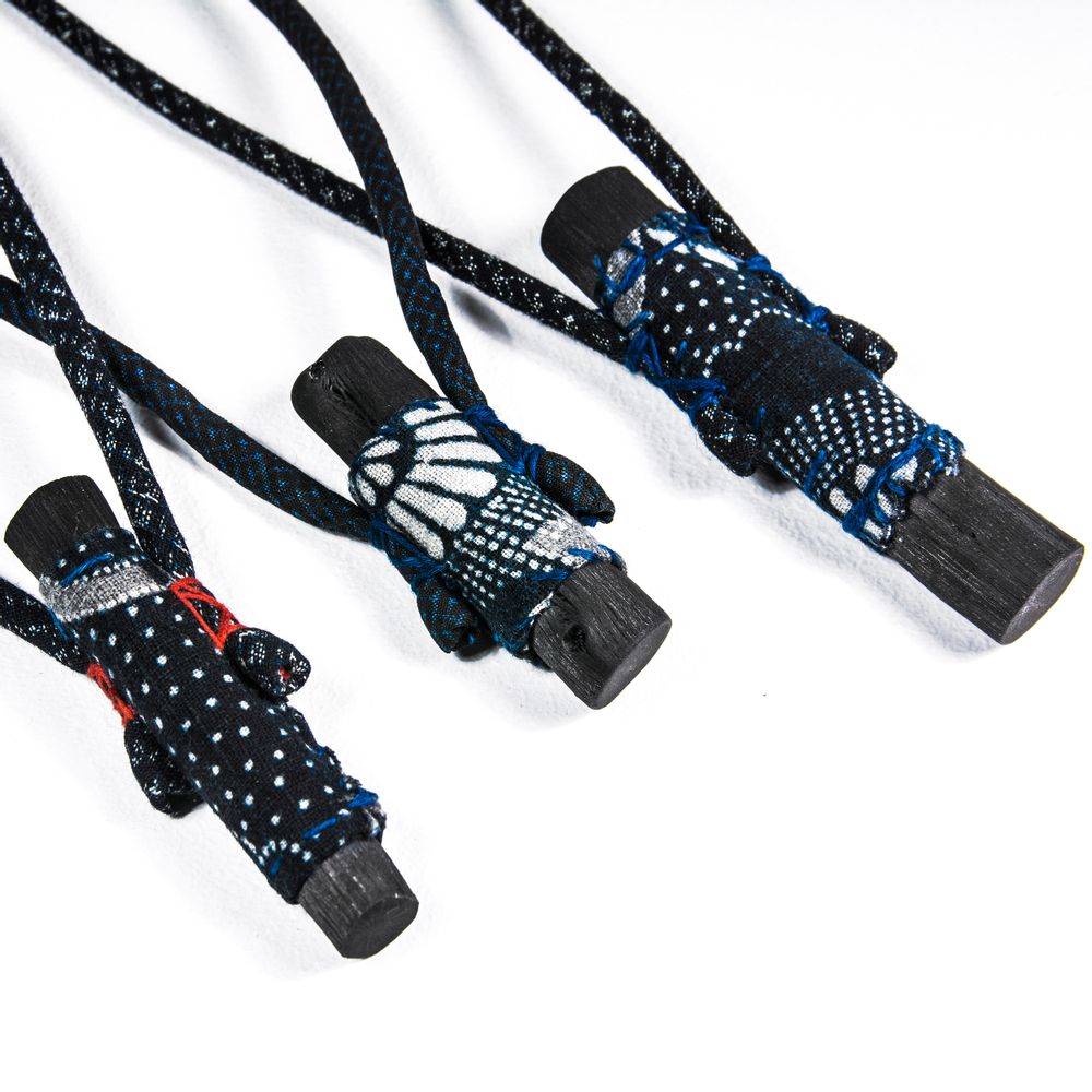 Jewelry - Long necklace KOFU-MINI-EDA - CHARCOAL ESKIMEÏT