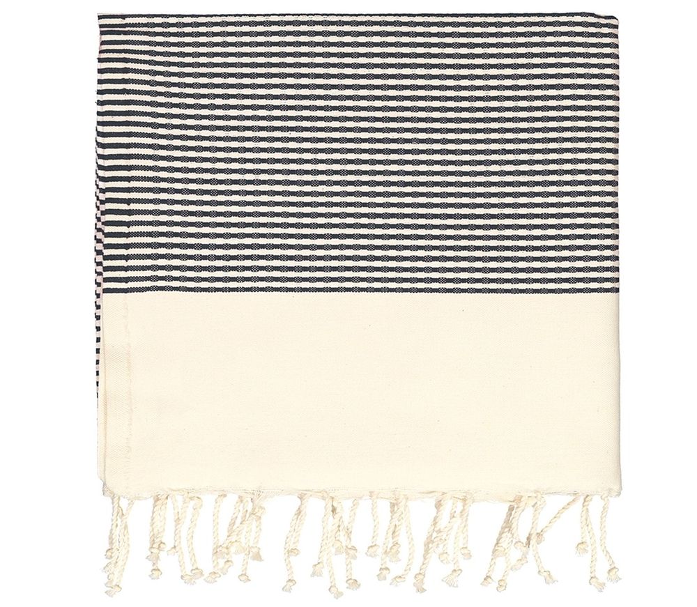 Homewear - Serviette XL Nazaré Noir - FUTAH BEACH TOWELS