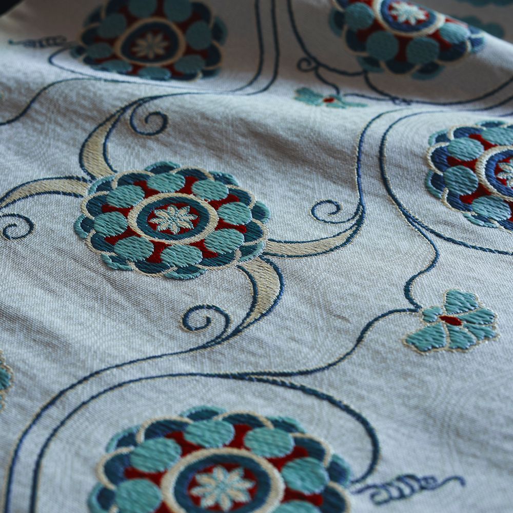 Decorative objects - Art Textile:Flowering karakusa vines - AWAI
