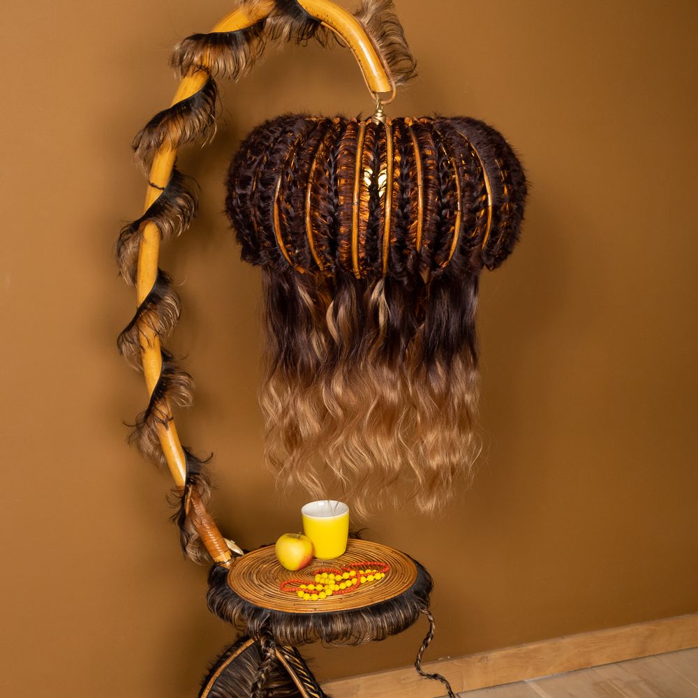 Pièces uniques - LUMINAIRE KIKOMBA - MICKI CHOMICKI HAIR BRUT