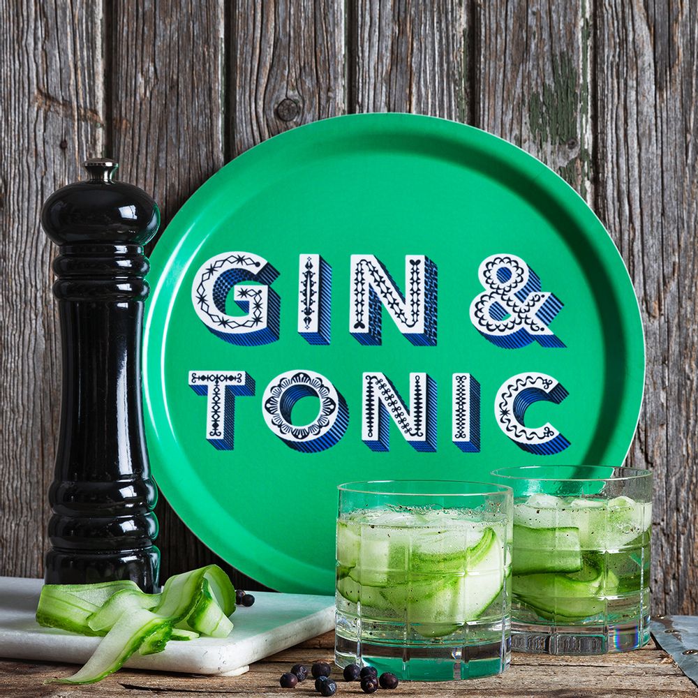 Trays - Gin & Tonic - Word collection - Trays - Coaster - Serving tray - JAMIDA OF SWEDEN