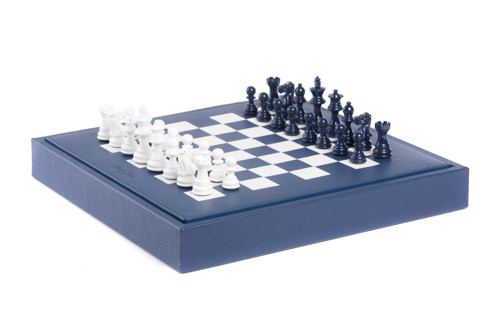 Objets de décoration - Coffret d'Échecs I Cuir Buffle  - HECTOR SAXE PARIS DEPUIS 1978