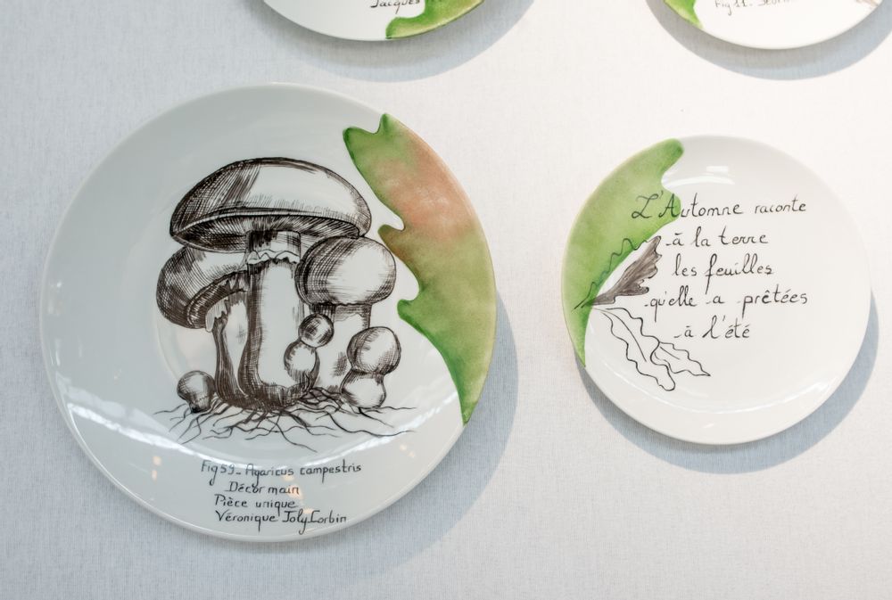 Other wall decoration - Wall installation of illustrated plates AUTUMN - VERONIQUE JOLY-CORBIN
