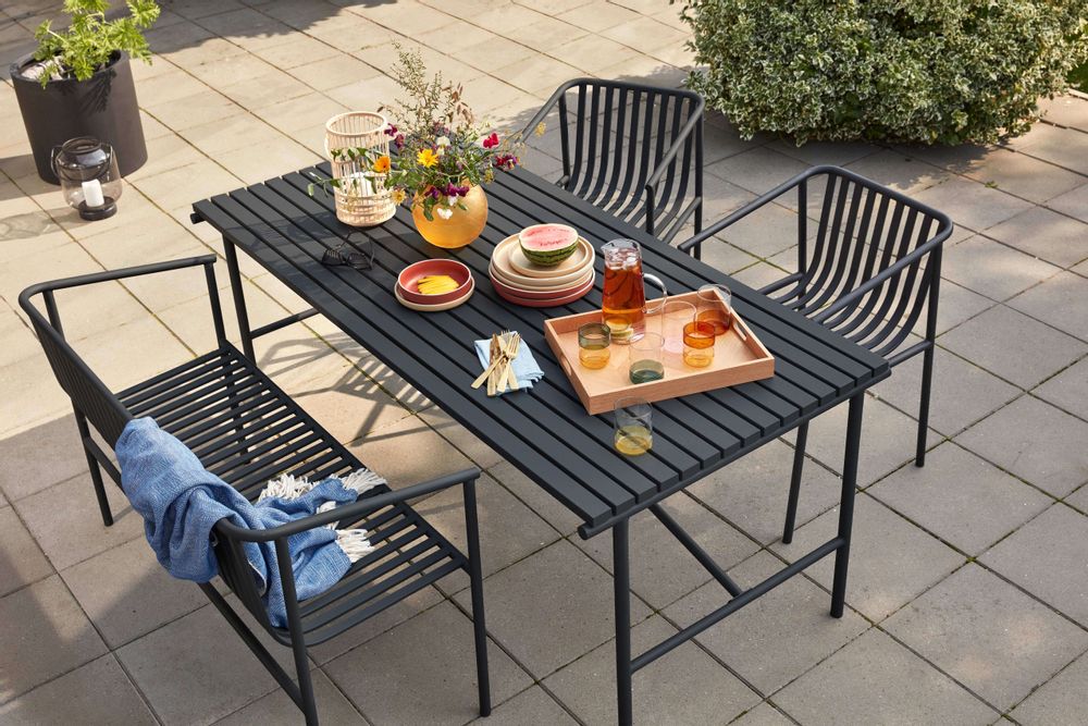Lawn tables - Table, metal, black - HÜBSCH