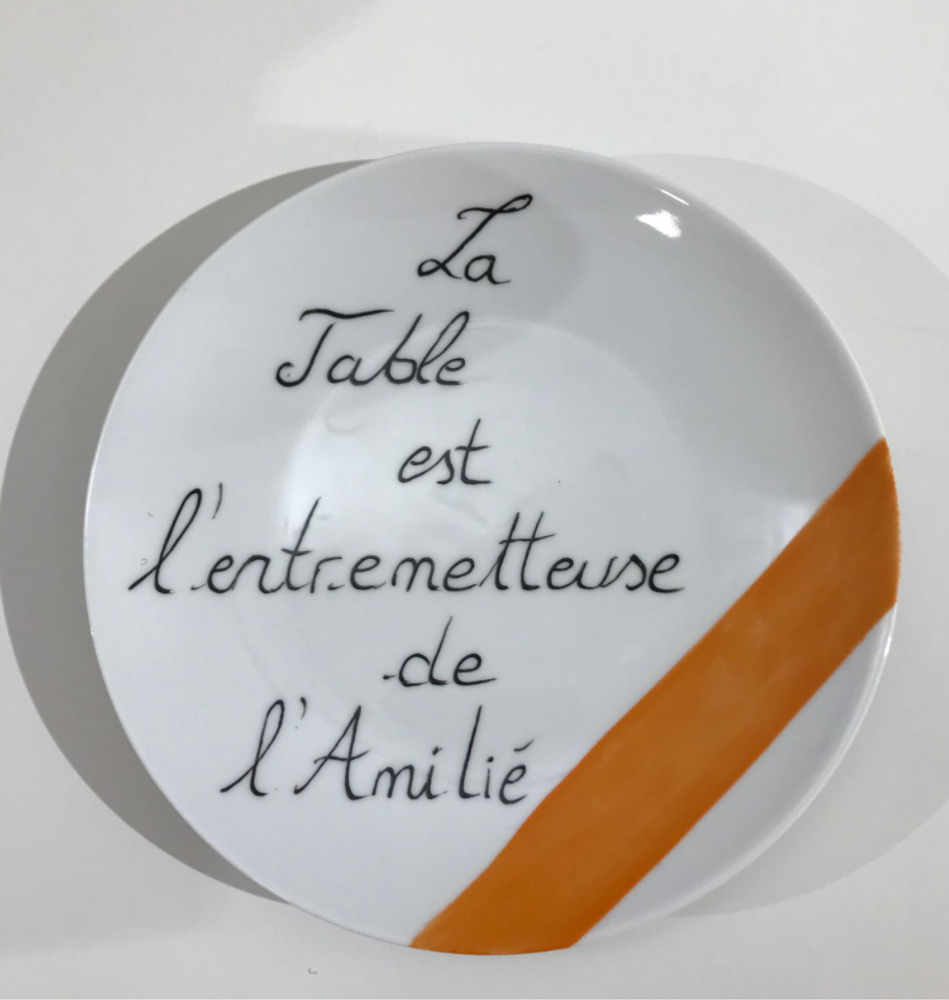 Other wall decoration - Wall installation of illustrated plates TABLE - VERONIQUE JOLY-CORBIN