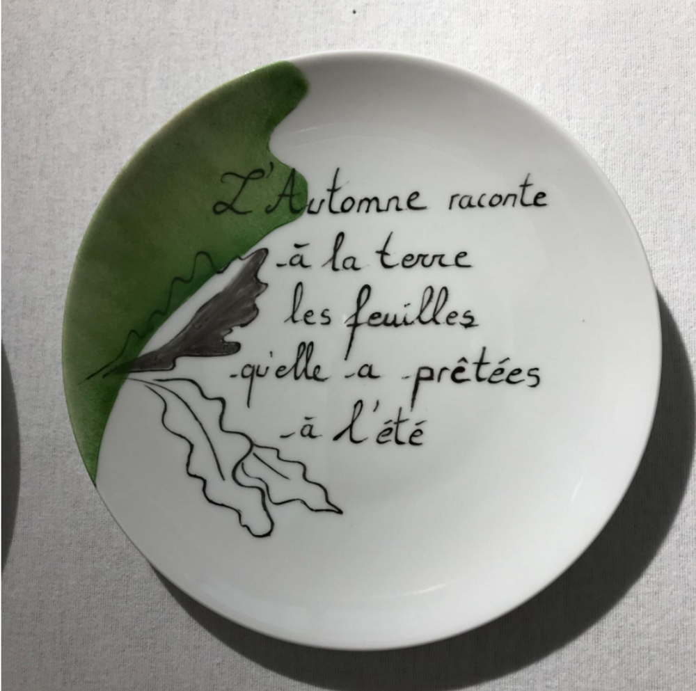 Other wall decoration - Wall installation of illustrated plates AUTUMN - VERONIQUE JOLY-CORBIN