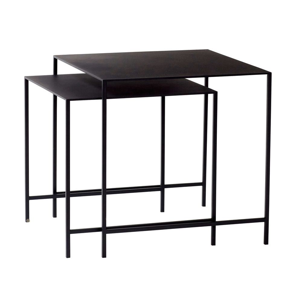 Coffee tables - Table, metal, black, s/2 - HÜBSCH
