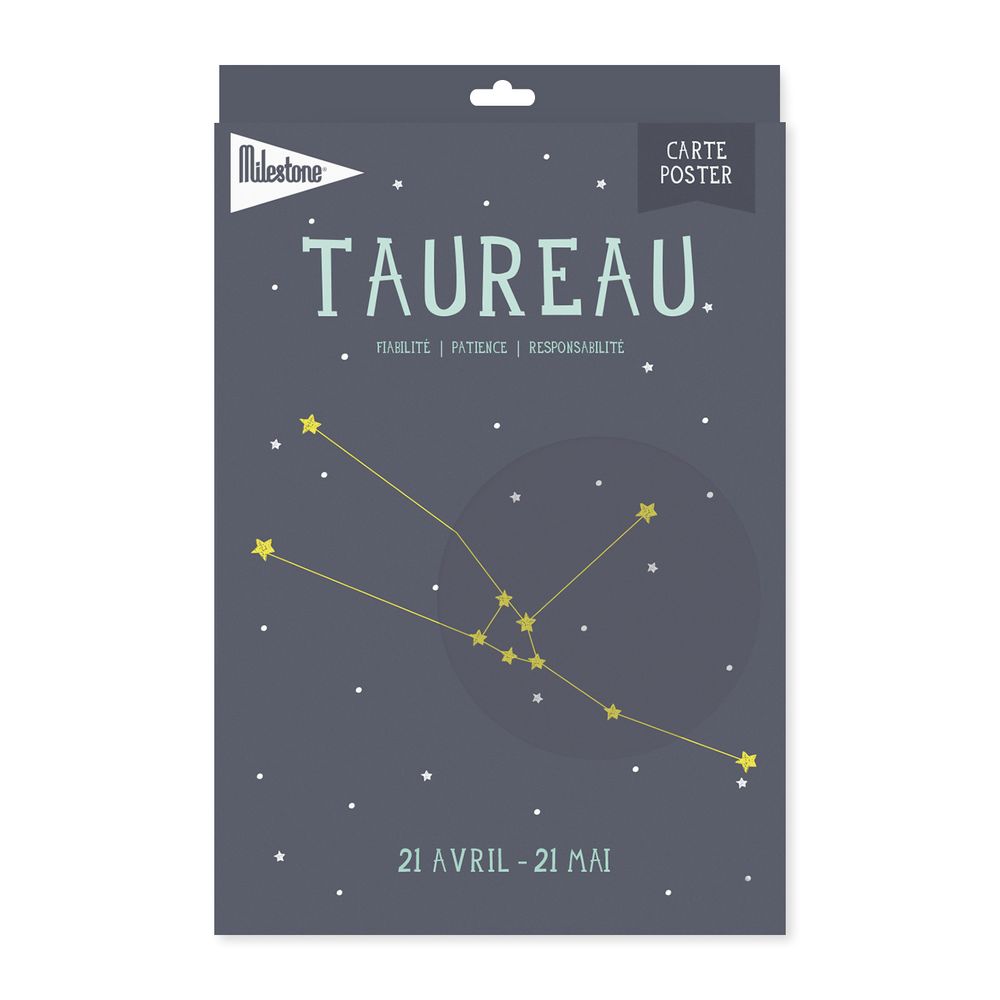 Objets déco enfant - Cartes signes du zodiaque. - MILESTONE TM