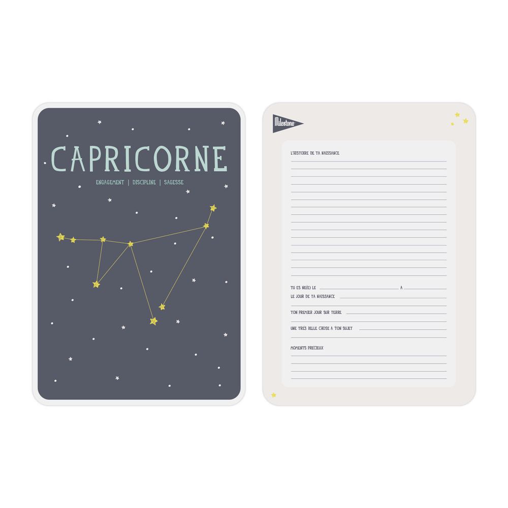 Objets déco enfant - Cartes signes du zodiaque. - MILESTONE TM