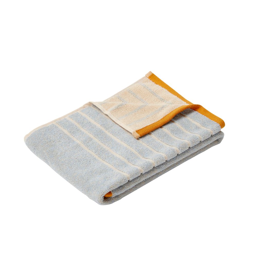 Bath towels - Towel, cotton, sand/blue/orange - HÜBSCH