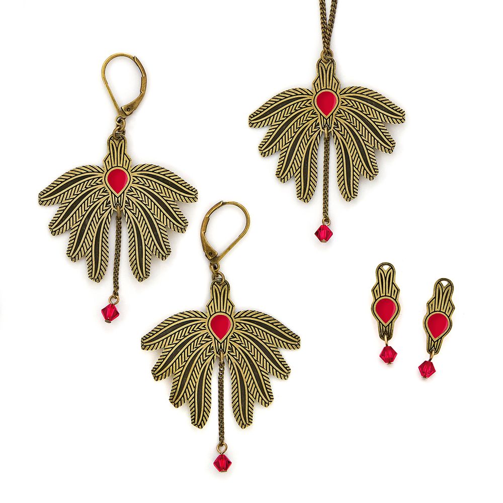 Jewelry - "L'Envolée": earrings, bracelets, necklaces, ring and brooch - AMELIE BLAISE