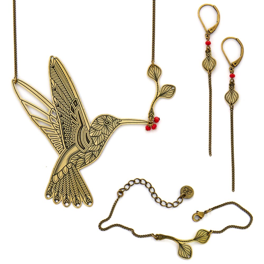 Jewelry - "L'Envolée": earrings, bracelets, necklaces, ring and brooch - AMELIE BLAISE