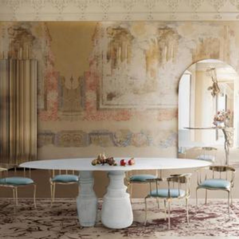Dining Tables - Pietra Oval Dining Table  - COVET HOUSE