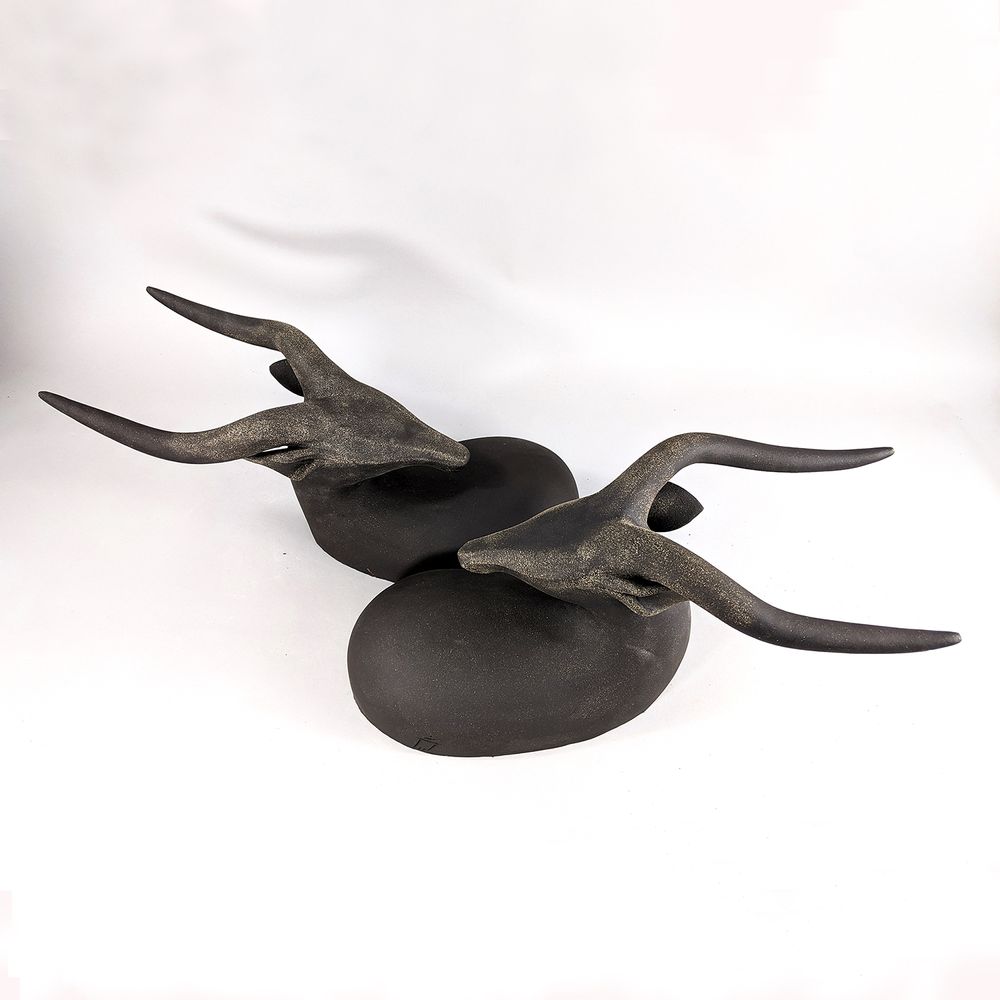 Sculptures, statuettes and miniatures - Wall Gazelle Sculpture - Head - ATHENA JAHANTIGH