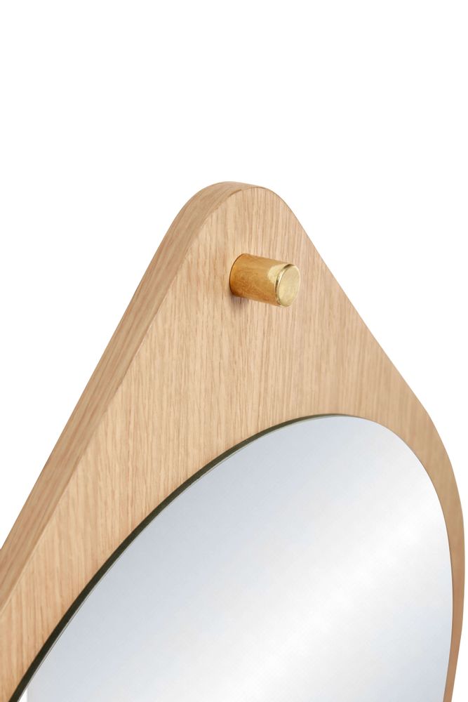 Miroirs - Miroir mural, rond, chêne, FSC - HÜBSCH