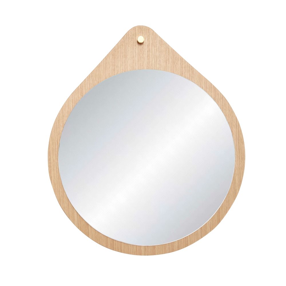 Miroirs - Miroir mural, rond, chêne, FSC - HÜBSCH