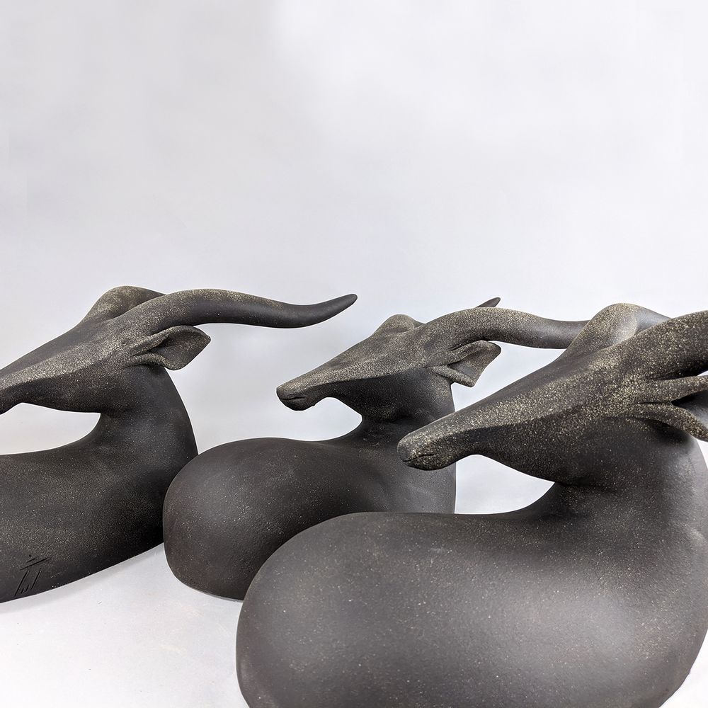 Sculptures, statuettes and miniatures - Wall Gazelle Sculpture - Head - ATHENA JAHANTIGH