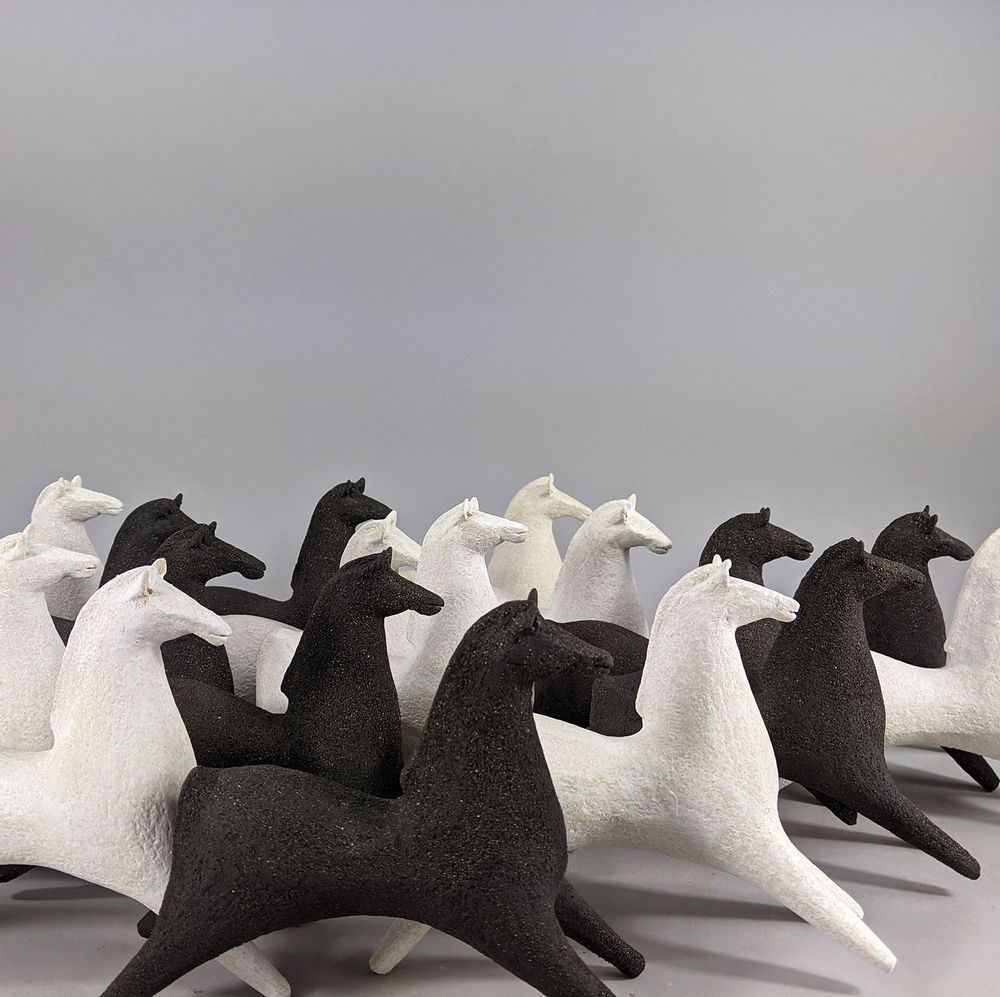 Sculptures, statuettes et miniatures - Sculpture Mini Cheval Mural - ATHENA JAHANTIGH