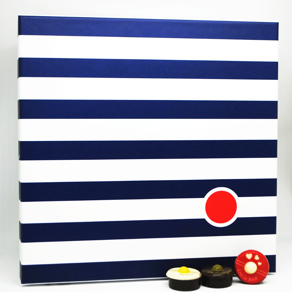 Chocolat - Boite Marinière 25 Pompons - CHOCOLATERIE LE POMPON