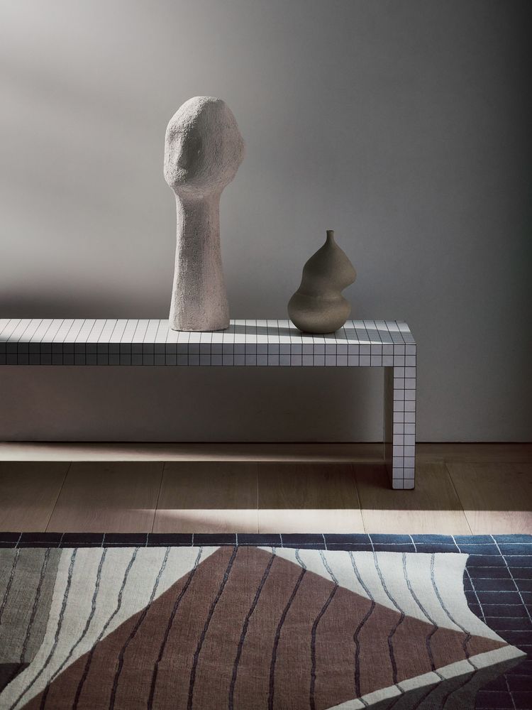 Tapis - TAPIS NOTE PAPER en laine et soie noués à la main - DEIRDRE DYSON