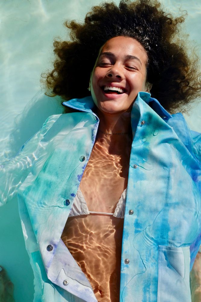Prêt-à-porter - Petalstream unisex Aqua tye-dye - PETALSTREAM