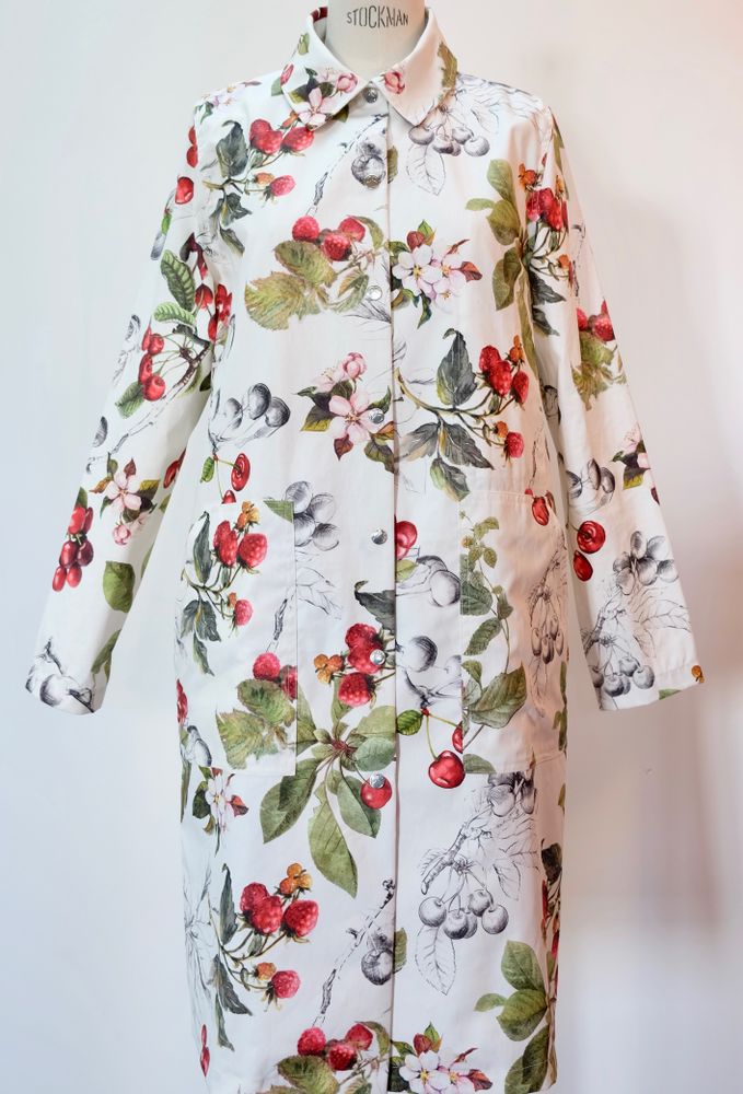 Chapeaux - Petalstream cerise & fraise imprimé imperméable. - PETALSTREAM