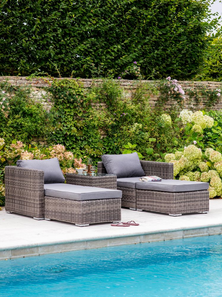 Canapés de jardin - Selborne Ensemble de chaises longues double - GARDEN TRADING