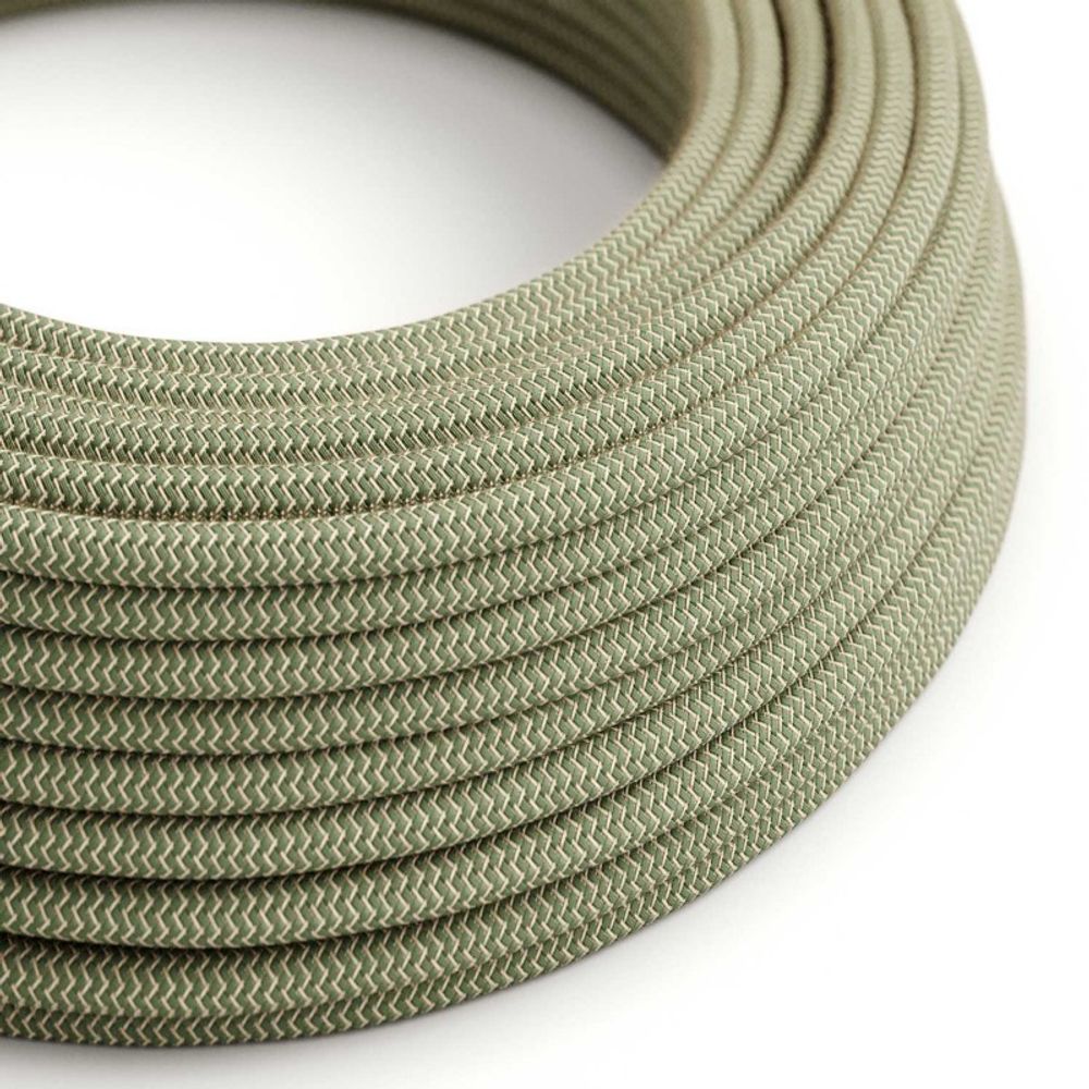 Objets design - Rallonge pour 2 bouchons - Thym vert Zig-Zag Coton et Lin Naturel - OH INTERIOR DESIGN