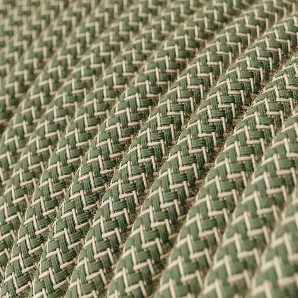 Objets design - Rallonge pour 2 bouchons - Thym vert Zig-Zag Coton et Lin Naturel - OH INTERIOR DESIGN