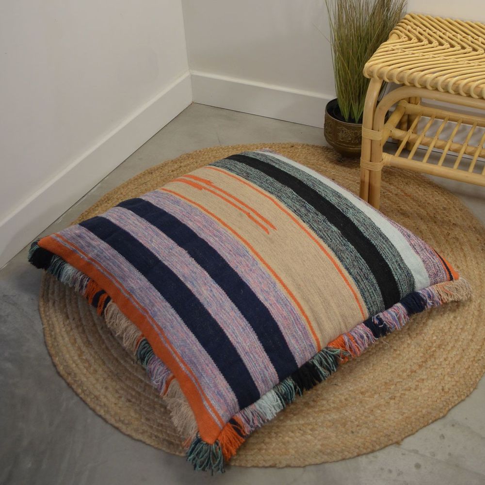 Fabric cushions - Floor cushion XXL trimmed - MAISON VELVETY