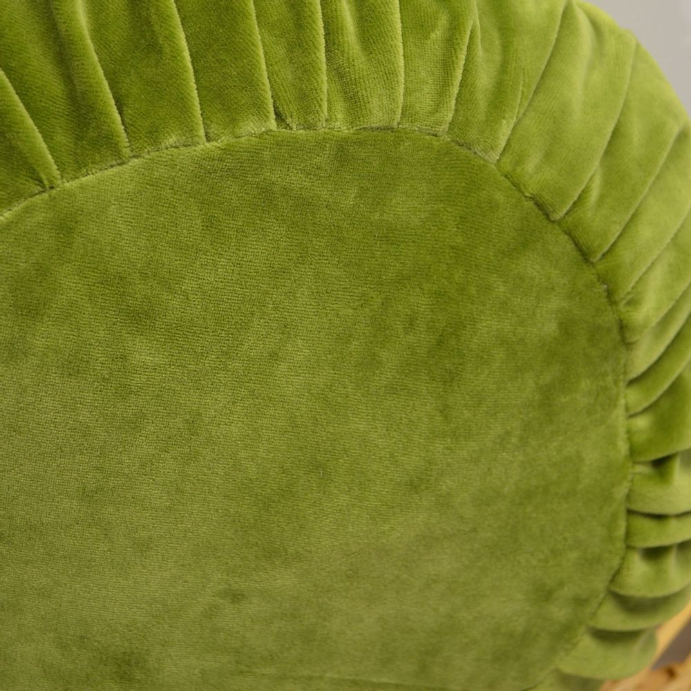 Coussins textile - Coussin rond garni en velours plissé - L'ATELIER DES CREATEURS