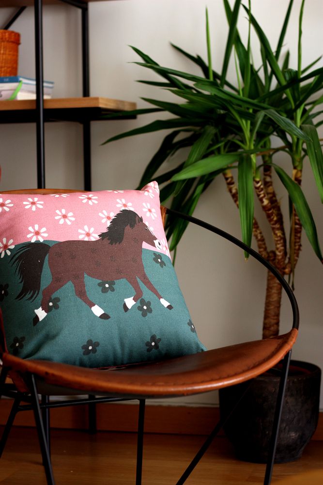 Fabric cushions - WILD HORSES cushions - MY FRIEND PACO