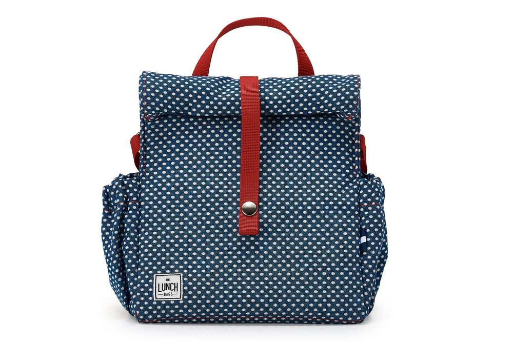 Gifts - Polka Dot Insulated Lunch Bag with Red Handles - THE LUNCHBAGS