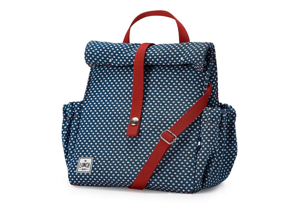 Gifts - Polka Dot Insulated Lunch Bag with Red Handles - THE LUNCHBAGS