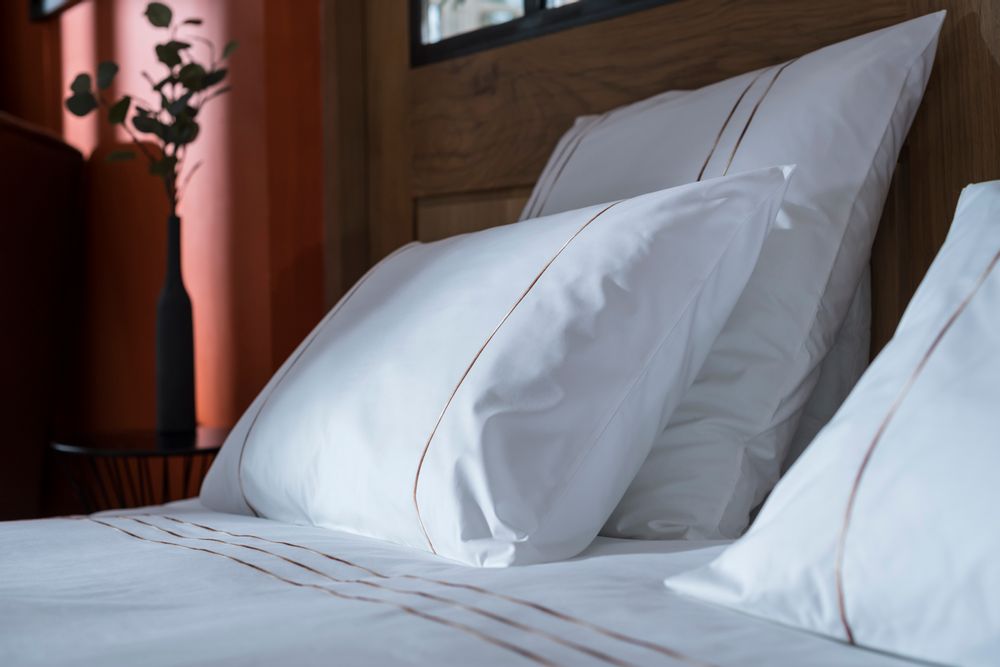 Linens - Bwindi bed linen. - AIGREDOUX