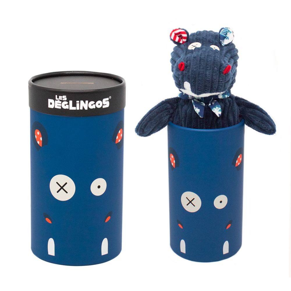 Soft toy - Plush Large Simply in box Hippipos the Hippo - DEGLINGOS