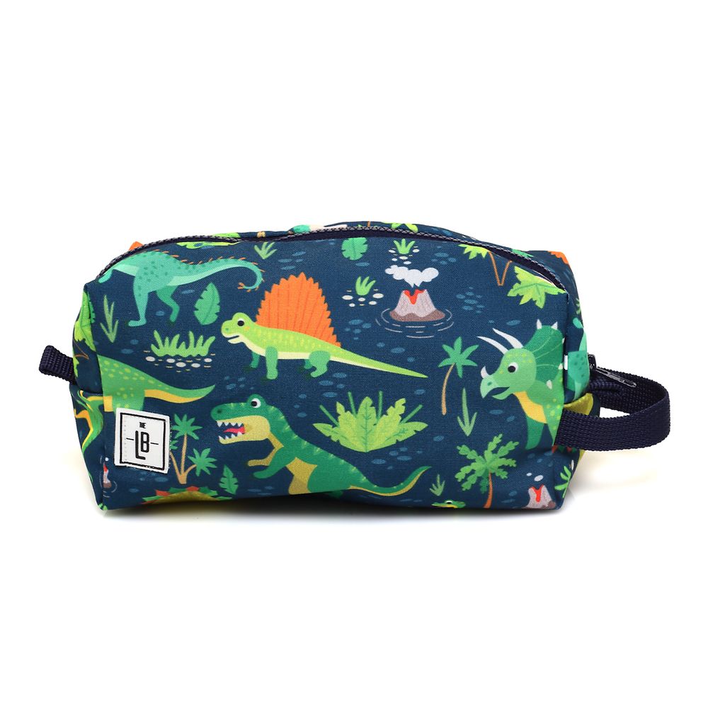 Papeterie bureau - Pochette à crayons Dinos avec sangle bleue - THE LUNCHBAGS
