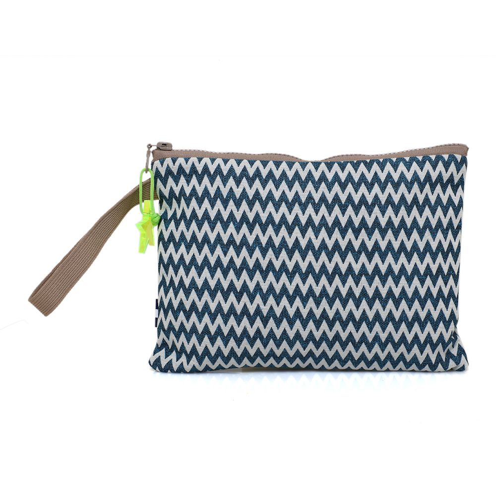 Pochettes - Waves avec bracelet beige Pencil Case Pouch Clutch - THE LUNCHBAGS