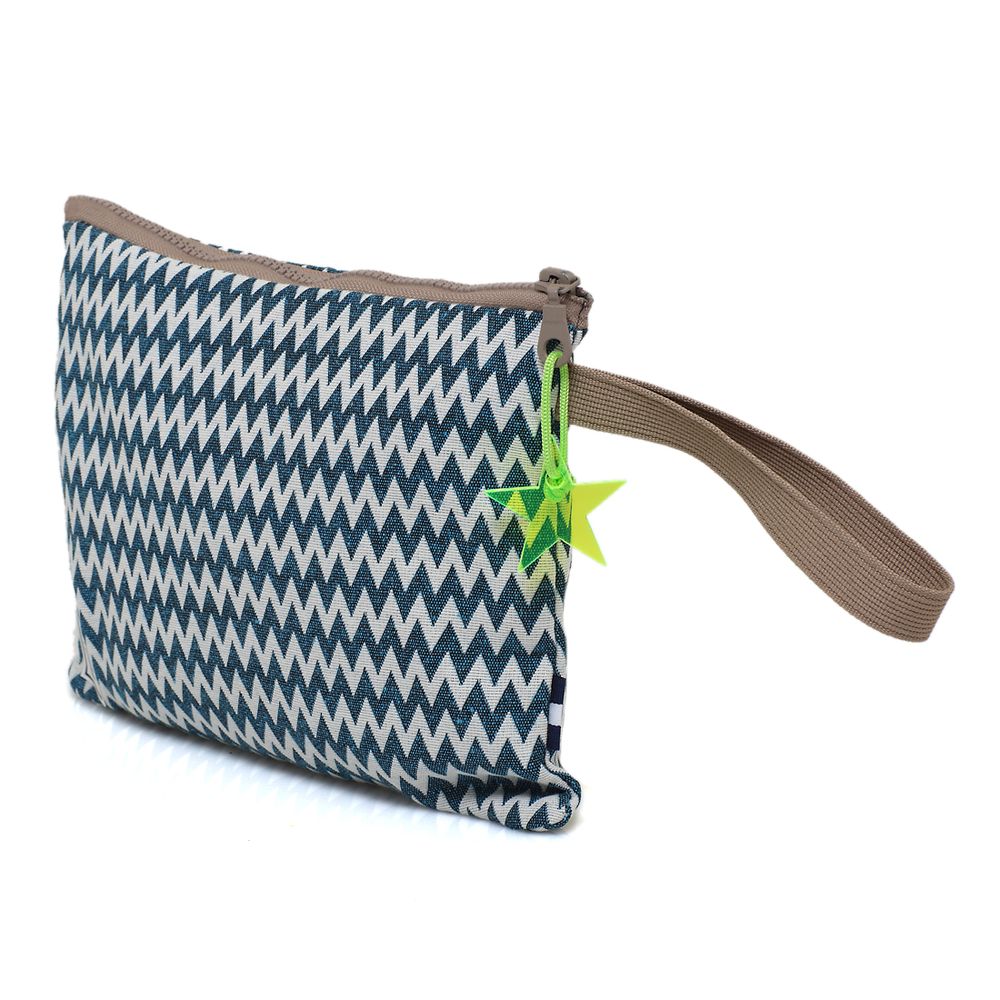 Pochettes - Waves avec bracelet beige Pencil Case Pouch Clutch - THE LUNCHBAGS