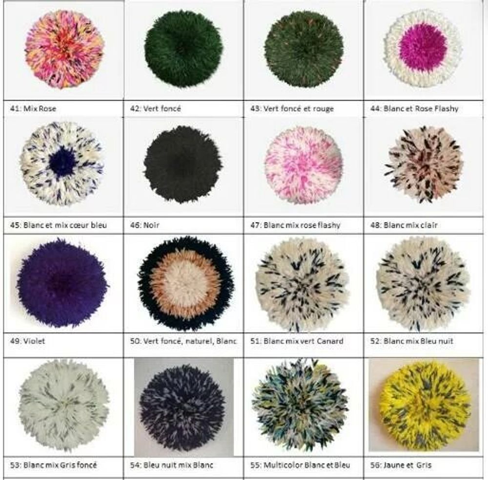 Autres décorations murales - Ensemble de 03 juju hats : décoration murale ou objet déco ou coiffe bamileke - HOME DECOR FR